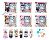 OBL10381467 - 7寸全身搪胶3D眼时尚萌娃娃带配件