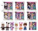 OBL10381473 - 7寸全身搪胶3D眼时尚萌娃娃带配件