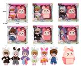 OBL10381475 - 7寸全身搪胶3D眼时尚萌娃娃带配件