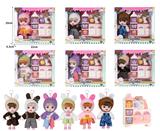 OBL10381477 - 7寸全身搪胶3D眼时尚萌娃娃带配件