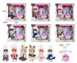 OBL10381478 - 7寸全身搪胶3D眼时尚萌娃娃带配件