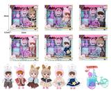 OBL10381480 - 7寸全身搪胶3D眼时尚萌娃娃带配件