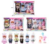 OBL10381486 - 7寸全身搪胶3D眼时尚萌娃娃带配件(2只装)