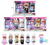 OBL10381494 - 7寸全身搪胶3D眼时尚萌娃娃带配件(2只装)