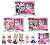 OBL10381513 - 7寸全身搪胶3D眼时尚萌娃娃带配件(2只装)