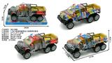 OBL10381757 - 1:16六轮福特越野皮卡涂鸦惯性警车