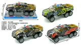OBL10381759 - 1:16六轮奔驰越野皮卡涂鸦惯性警车