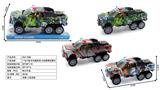 OBL10381761 - 1:16六轮丰田越野皮卡涂鸦惯性警车
