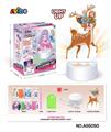 OBL10382269 - 亚克力创意钻石画套装-梅花鹿LED点钻小夜灯