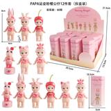 OBL10382878 - PAPA站姿粉樱花公仔12件套（拆盒装）