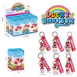 OBL10384501 - 草莓动漫公仔熊滴胶钥匙扣盲盒随机混装