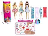 OBL10385177 - 11.5寸实身惊喜变色芭比。带5样不同的惊喜配件，娃娃360度旋转，