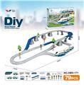 OBL10385598 - DIY拼装电动轨道列车/79PCS