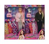 OBL10389303 - 11寸实身9关节时尚芭比+3配裙+吸塑 2款混装