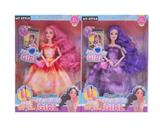 OBL10389651 - 11.5寸9关节实身长发时尚芭比 带项链+手提包 2款混