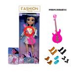 OBL10391438 - K-POP彩虹猎魔系列 1比1  带七彩灯光音乐12寸12关节实身真玻璃眼珠惊喜猎魔女团娃娃带耳环带一条吉他带金貂卡片一张