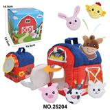 OBL10392705 - 婴儿迷你农场动物田园收纳屋（6个机绣小动物）