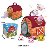 OBL10392706 - 婴儿迷你农场动物田园收纳屋（6个印花小动物）