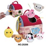 OBL10392707 - 婴儿迷你农场动物田园收纳屋（6个印花小动物）