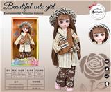 OBL10393353 - 【英文】12寸 30厘米 13关节 实身 3D漫画眼时尚卡通戴帽子+斜挎包萝莉娃娃