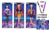 OBL10394188 - K-POP猎魔女团手办11.5寸实身13关节芭比娃娃（3款混装）带武器