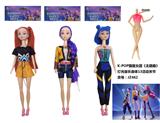 OBL10394218 - 灯光音乐K-POP猎魔女团手办11.5寸实身13关节芭比娃娃（3款混装）