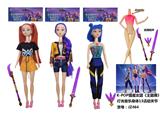 OBL10394220 - 灯光音乐K-POP猎魔女团手办11.5寸实身13关节芭比娃娃（3只装）带武器