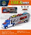 OBL10398539 - 惯性美式拖头车带两辆赛车+三辆金属车