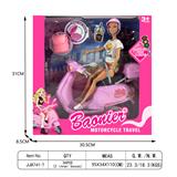 OBL10400669 - 11.5寸11关节芭比娃娃摩托套装