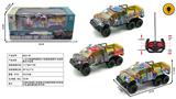 OBL10400731 - 1:16六轮福特越野皮卡涂鸦四通带灯光遥控警车不包电（车身使用四粒5号电池，遥控器二粒5号）