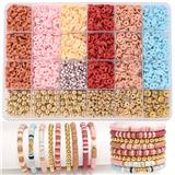 OBL10400918 - 4/6mm金珠+隔珠+软陶片+线24格