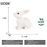 OBL10401221 - 7寸搪胶充棉白兔模型
