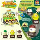 OBL10401343 - 果蔬类按压车（3款混12只一展示盒）
大葱头+玉米+蘑菇、按压滑行车
按压车 卡通车按压滑行
压力车 按压萌趣车
DIY积木底座拆卸
（七彩渐变灯光版）
（产品采用UV工艺）