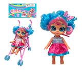 OBL10402371 - kindikids -高档1比1 16寸弹簧身体玻璃眼珠头全搪胶肯迪娃娃【娃娃有摇头功能】带大推车