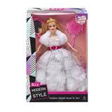 OBL10402874 - 11.5寸实身活手婚纱芭比带梳子镜子配件