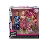 OBL10402891 - 11.5寸实身活手芭比和空身男人3寸仔冲浪套装风车配件