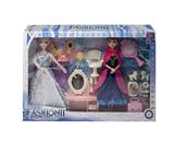 OBL10402896 - ,11.5寸9关节实身冰雪公主2只带梳妆台套装梳子狗狗吸塑配件