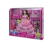 OBL10402918 - 11寸9关节芭比公主配衣服和狗狗吸塑大皇冠配件