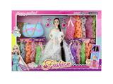 OBL10402962 - 11.5寸实身9关节婚纱芭比带大包包耳环吊裙配件