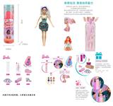 OBL10403035 - 11.5寸实身惊喜变色芭比。带5样不同的惊喜配件，娃娃360度旋转，