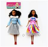 OBL10403568 - 11.5寸实身棕色肤时尚娃娃/2款混装