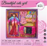 OBL10403780 - 【Beiweiwei】11寸11关节 实身彩印眼时尚精美芭比娃娃配衣服+汽车+靴子+包包+发夹