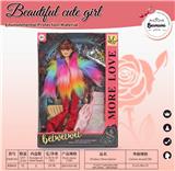 OBL10403785 - 【Beiweiwei】11寸11关节 实身彩印眼时尚精美芭比娃娃+衣服+包包