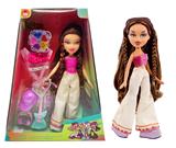 OBL10403919 - OMG  BRATZ   夏天系列10寸大脚大腿实身大头贝兹娃娃带七彩彩妆油，真花，钻石包，摇滚4件套