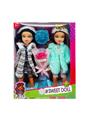 OBL10403937 - OMG  BRATZ   冬天系列10寸大脚大腿实身毛绒大头贝兹娃娃双人带金丝毛带一束真花