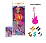 OBL10404473 - K-POP彩虹猎魔系列 1比1  带七彩灯光音乐12寸12关节实身真玻璃眼珠惊喜猎魔女团娃娃带耳环带一条吉他带金貂卡片一张