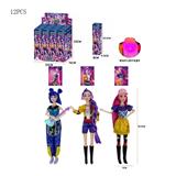 OBL10404492 - 猎魔女团 K-POP 带七彩灯光音乐带卡片带吉他，帽子，话筒，耳机11寸13关节实身盲盒包装 12PCS
