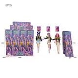 OBL10404497 - 猎魔女团 K-POP带吉他，帽子，话筒，耳机11寸13关节实身盲盒包装 12PCS