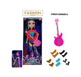 OBL10404573 - K-POP彩虹猎魔系列 1比1  带七彩灯光音乐12寸12关节实身真玻璃眼珠惊喜猎魔女团娃娃带耳环带一条吉他带金貂卡片一张