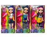 OBL10405557 - 卡通12D  真眼珠28寸吹瓶猎魔娃娃带音乐主题曲带超大皇冠带大话筒带吹风筒带卷毛棒 3款混装